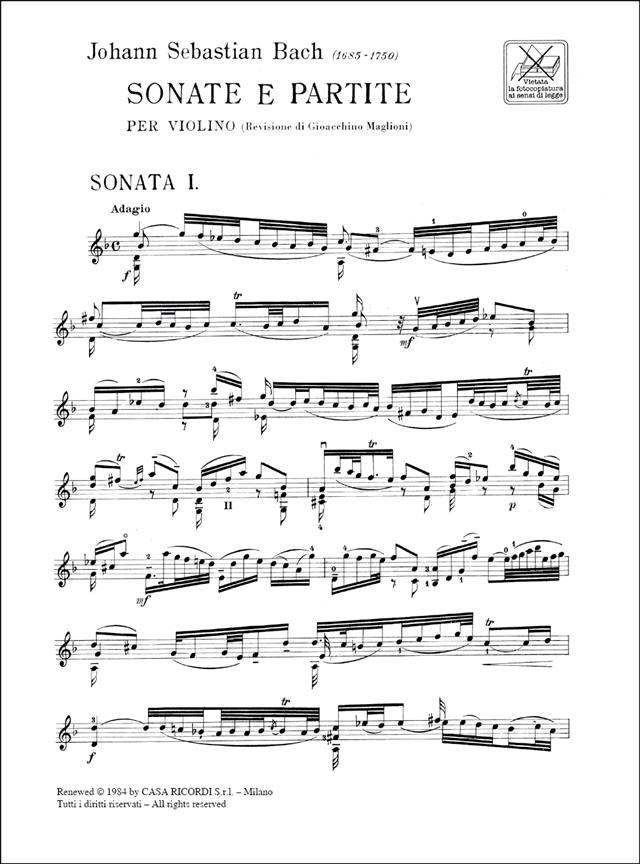 Sonatas And Partitas For Violin - pro housle